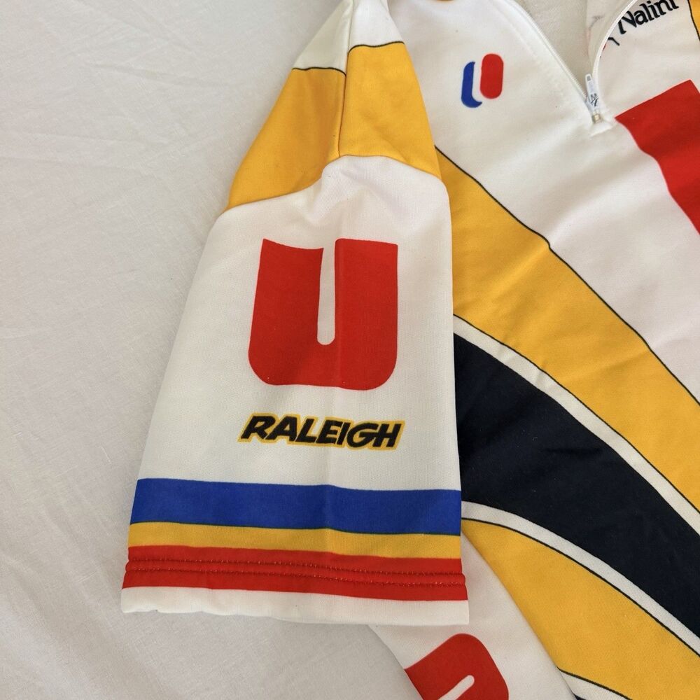 Vintage Nalini Super U Raleigh Cycling Jersey Made In Italy Retro XL Tour France - Picture 4 of 14